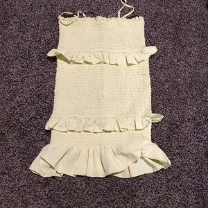 Forever 21 Muted Yellow Bodycon Mini Dress